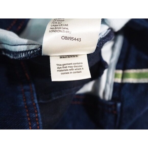 Pilcro Anthropologie Blue Dark Wash Denim Straight Leg High Rise Jeans, Size 27 - Picture 16 of 16